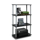 99557bk-gy Furinno Shelf Display Rack Black Grey In 736211519191