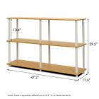 99634 Be-wh Furinno Tier Double Size Storage Display Rack Particle Board Pvc