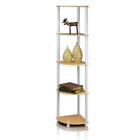 57.7x11.6x11.6in 99811be-wh Furinno Tier Corner Display Rack Shelving Unit Beech 736211518798