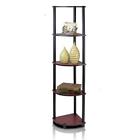 99811dc-bk Furinno Tier Display Rack Shelving Unit Dark Cherry 696859003714