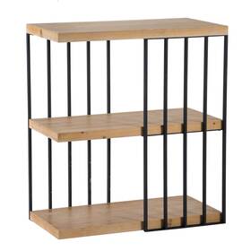A And B Home 805845451075 A&b Black 3-shelf Wooden Shelf Modern Contemporary