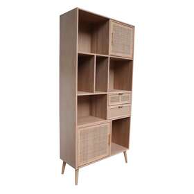 A And B Home 805845485988 A&b 35-inch Natural Wood Bookshelf Transitional