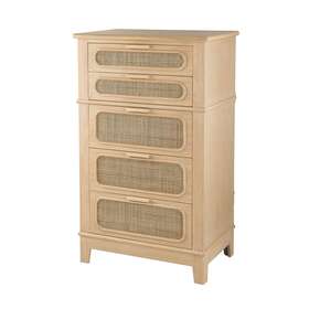 A&b Home 805845791386 Stanislaw Tall Cabinet - 29 Inch X 18 46 Brown Transitional