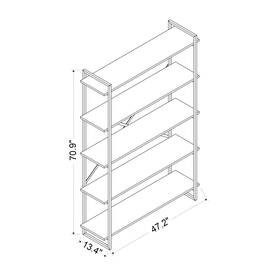 Ada Home Decor 705333804621 Elstoniii Modern Bookcase Anthracite And Contemporary