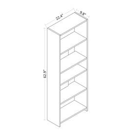 Ada Home Decor 736684952983 Diosp Modern Bookcase White/wenge And Contemporary