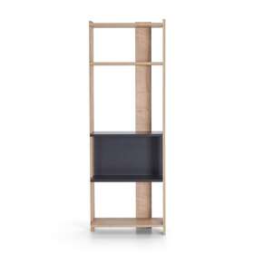 Ada Home Decor 740224265877 Bowie Modern Bookcase Oak And Anthracite 65ftft X 23.3ftft 10.6ftft