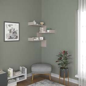Ada Home Decor 742833160130 Walker Modern Wall Shelf Mocha/ivory And Contemporary