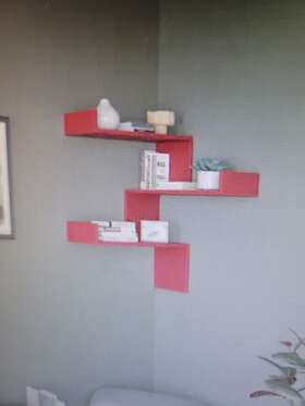 Ada Home Decor 742833160154 Walker Modern Wall Shelf -new 35.43ftft H X 24ftft W 9.06ftft D Burgundy