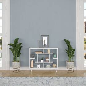 Ada Home Decor 759159595454 Pippin Modern Bookcase White 29.92ftft H X 35.43ftft W 8.66ftft D