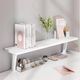 Altovexis Viud5 31.5x7.8in Clamp On Desk Shelf Adjustable Desktop Organizer Extension Booksh