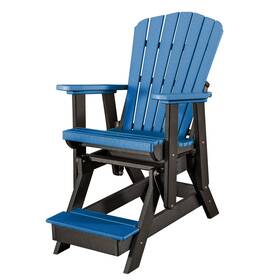 1-516bbk American Furniture Classics Os Home And Office Model 516bbk Fan Back Balcony Glider In Blue With
