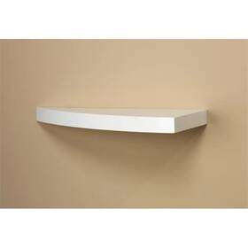 Grd1024wh Amore Designs Wood Shelving Grande White Curved Shelf