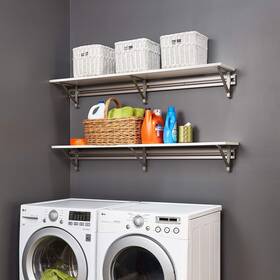 Lds12.72w Arrange A Space Two 72 Inch Long Shelf Kits Laundry Storage White