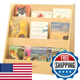 Bateso B0dlzq823z Kids Bookshelf For Toddlers 3-tier Wooden Montessori Classic