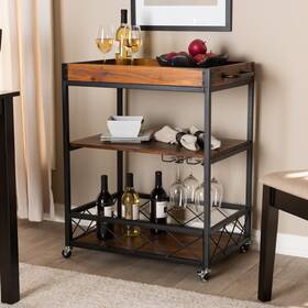 153-9040-ojc Baxton Studio Capri Vintage Rustic Industrial Oak Brown And Black Finished Mobil