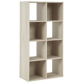 Benjara 192551533950 8 Cube Wooden Organizer With Grain Details Natural Brown Modern And Contemp