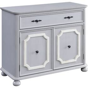 Benjara 192551661967 Mdf Cabinet With Double Door Storage And Bun Feet White Modern Contempo
