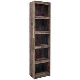 Benjara 192551777521 Pier With 5 Open Compartments And Plank Style Rustic Brown Modern Conte