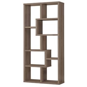 Benzara 192551056718 Multiple Cubed Rectangular Bookcase Gray Modern And Contemporary