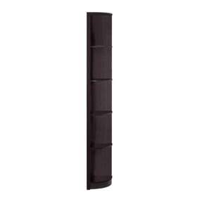 Benzara 842822180375 Capacious Corner Bookcase With 5 Open Shelves. Brown Modern And Contemporary