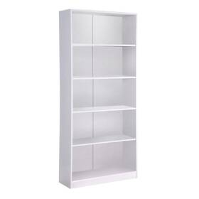 Benzara 842822180733 Minimalistic Yet Stylish Bookcase White Modern And Contemporary