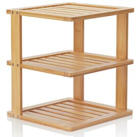 Beryland 850006207060 Bamboo Corner Shelf - 3 Tier 10 X Inch And 11.5 Inches High. Kitchen Cab