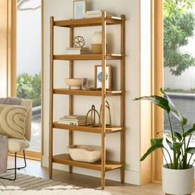 434754 Better Homes And Gardens Springwood 5 Shelf Bookcase With Solid Wood