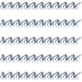 Boxob 1059743 50pcs Shelf Support Pegs Zinc Alloy Cabinet Bookshelf Silver