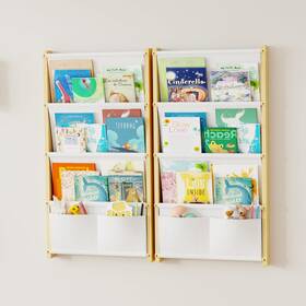 Bpmfdtnl B0dnj8gh1c Wood 4-tier Wall Mounted Kids Bookshelf Floating Book Shelf For