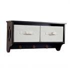 Bq0213 Danya Entryway Storage Wall Shelf With Canvas Bins 812743020012