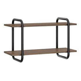 Bridge Brazil 850026254600 Riga Shelf Furniture Dash Dark Brown With The Black Metal Structure Modern And C