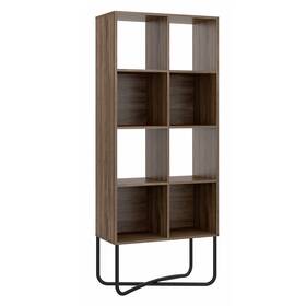 Bridge Brazil 850026254631 Riga Larger Shelf Furniture Dash Dark Brown With The Black Metal Structure Mod