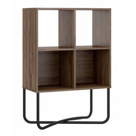Bridge Brazil 850026254648 Riga Smaller Shelf Furniture Dash Dark Brown With The Black Metal Structure Mo