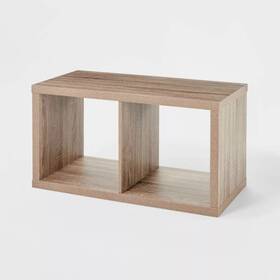 83499976 Brightroom 13ftft 2 Cube Organizer Weathered Gray - Mdf Bookshelf With Anti-tip
