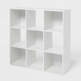 93209253 Brightroom 11 Inch 9 Cube Book Shelf White -