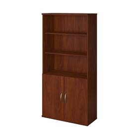 Bush Business Furniture 042976089177 Series C Elite 36w 5 Shelf Bookcase With Doors In Hansen Brown