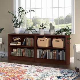 Bush Furniture 042976062859 Universal 2 Shelf Bookcase Set Of By Vogue Cherry Modern And Cont