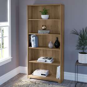 Bush Furniture 042976132194 Cabot Tall 5 Shelf Bookcase By Reclaimed Pine