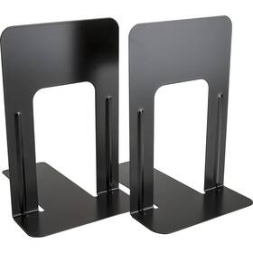 Business Source Bsn42551 Heavy-gauge Steel Book Supports 2/pr Black