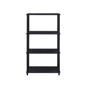Cadeninc 774144146596 44 Inch Black Metal 4-shelf Standard Bookcase Industrial