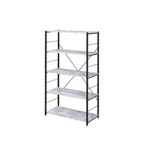 Cadeninc 774144146640 57 Inch Antique White And Black Metal 5-shelf Standard In