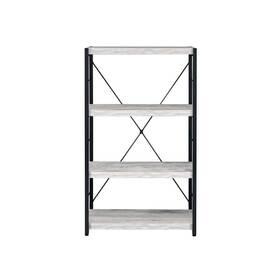 Cadeninc 774144146725 43 Inch Antique White And Black Metal 4-shelf Standard In
