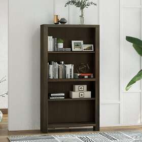 Carbon Loft 842764096291 60-inch Fully Assembled Brown Bookshelf Barnwood Traditional