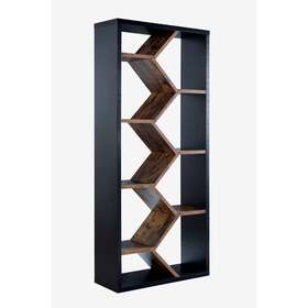 Carson Carrington 193578282371 Hogfors Modern 9-shelf Open Back Display Bookcase By Black/dark Walnut Tr
