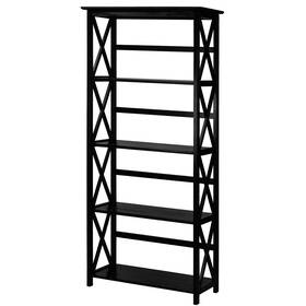 A324-52 Casual Home Montego 5-shelf Bookcase-black Black New