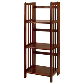 Casual Home A331-33 3-shelf Folding Bookcase 14 Inch Wide-walnut Walnut New