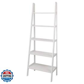 Casual Home B019c4pnre 100 Solid Wood 5-shelf Ladder Bookcase Standard 72h White