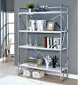 Ce8261 Furniture Of America Merian Modern Chrome Bookcase By Foa