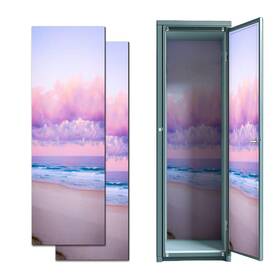 Cerejypuz 199979751064 2 Pcs Locker Magnetic Wallpaper Pretty Pastel Colour Sky Pink Purple Blue Flu