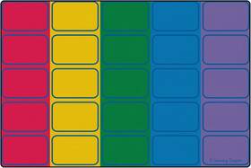 Cf0006 Childrens Factory Seating Rows Value Rug 72 Inch L X 108 W Learning Carpets 6ft9ft